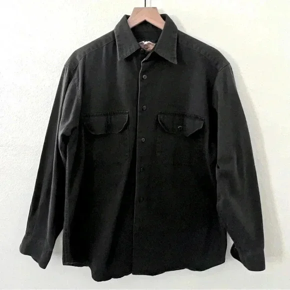 Mens Harley Davidson Black Button Up - Picture 1 of 5